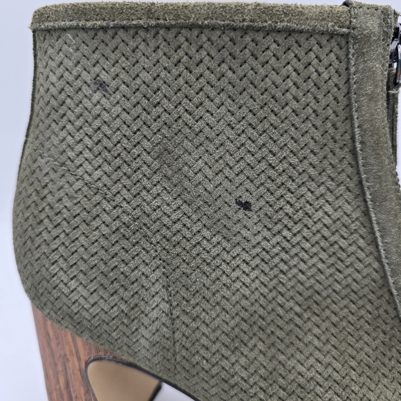 Sanctuary Ready Peep Toe Booties, Olive Oil (Green) Leather, Women's Size 9M - Picture 2 of 16